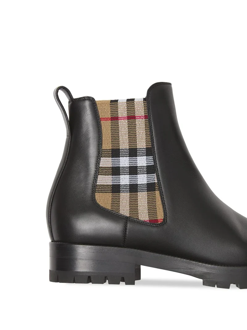 Chelsea check-panel boots