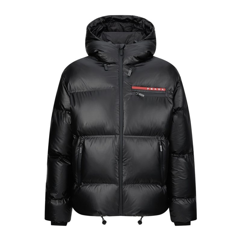 Prada Hooded 
Down Puffer