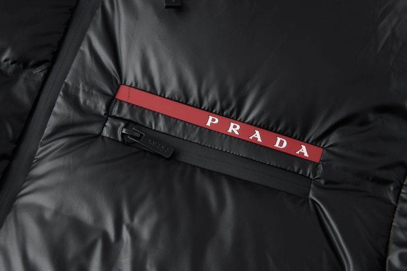 Prada Hooded 
Down Puffer