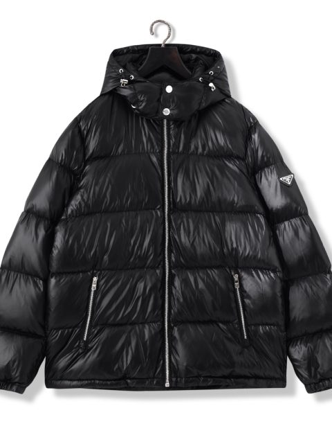 Prada Hooded 
Down Puffer